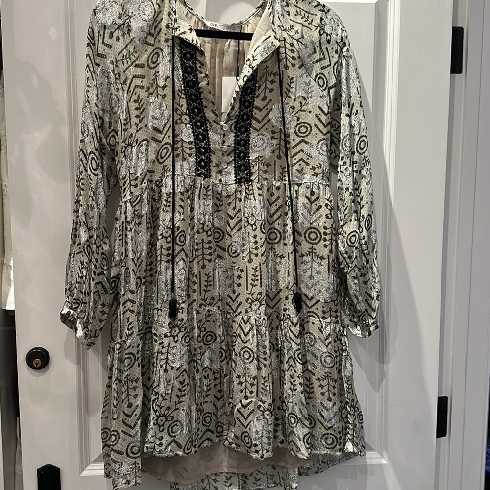 Zara dress with metallic details